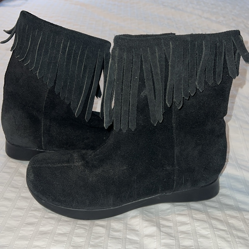 SUEDE FRINGED BOOTIE - Picture 3 of 8